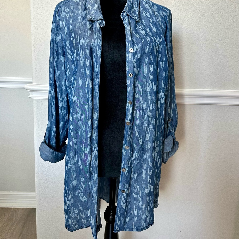 ZOZO Blue Camouflage Shirt XL